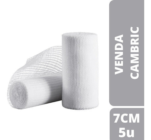 Venda Cambric 7cm X 3mts - 5 Unidades 0