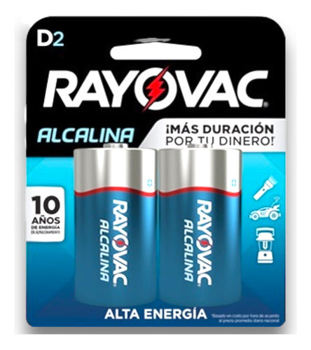 Rayovac D Alkaline Batteries Pack of 8 2