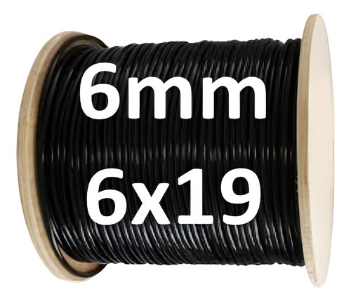 FERRI VENTAS Cable Forrado Gimnasio Multigym 6mm X 5 Mtrs +2 Terminales 0