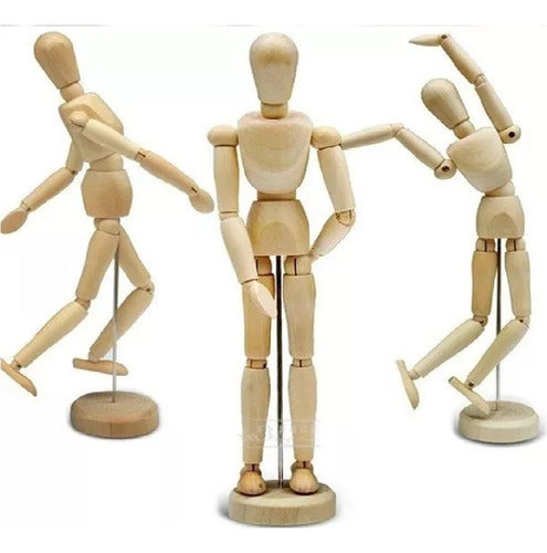 Mercado Buy Wooden Articulated Study Doll 50 cm Mannequin 0