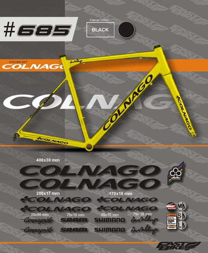 Calco Set De Cuadro Colnago Campagnolo Sram 4