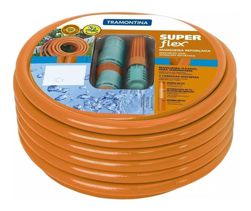 Manguera Para Jardín Super Flex Naranja 20m 1/2 Tramontina 0