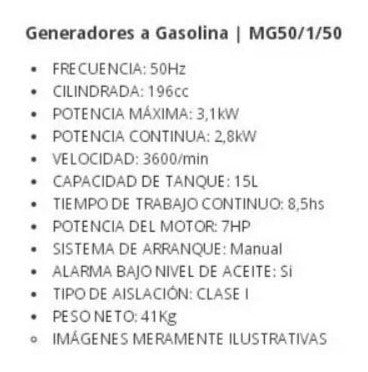 Generador A Nafta 3,3kw Gran Potencia 2