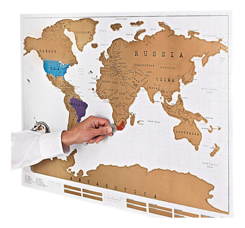 Deluxe Scratch Off World Map 59x83 12