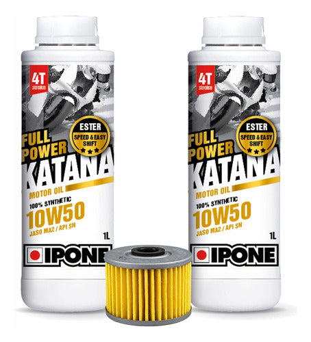 Honda Kit Service Tornado Aceite Ipone Sitetic Katana 10w50 Filtro 0