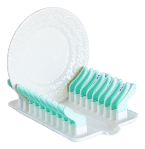 Generic Aqua Pastel Plate Drainer 25x18x7cm 0