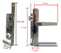 RC Soprano Fine Aluminum Door Lock with Cylinder and Latch 4