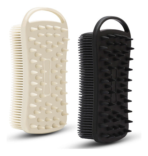 MtBoi 2 Silicone Body Exfoliators, Shampoo Brush 0