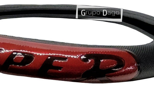 Grupo Dago Sports Aluminum Pedal Set + Tuning Floor Mats + Leather Steering Wheel Cover + Seat Belt Cover Set 5