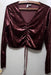 H&M Women's Velvet Burgundy Short Sweater 0