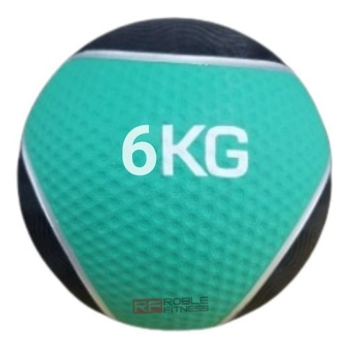 Roble Fitness Pelota Medicinal Medicine Ball Con Pique De 6 Kg Yoga 0