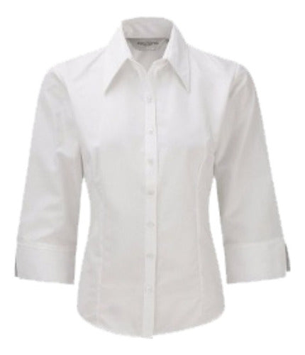 Women's White Batiste Uniform Shirt 3/4 Sleeve 0