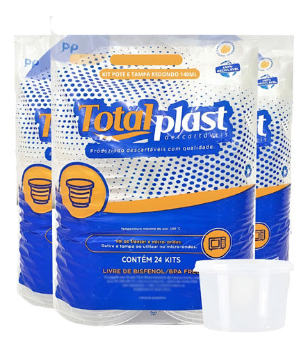 Pote Plástico Descartable 250ml Totalplast - Pack De 24 Unid 4