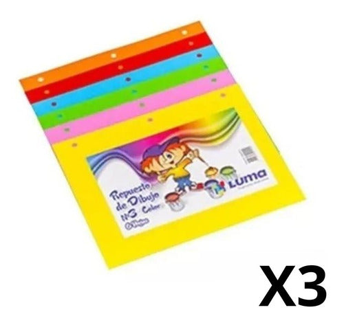 Luma Repuesto Dibujo Escolar Nº3 Color 6 Hojas Pack X 3 0