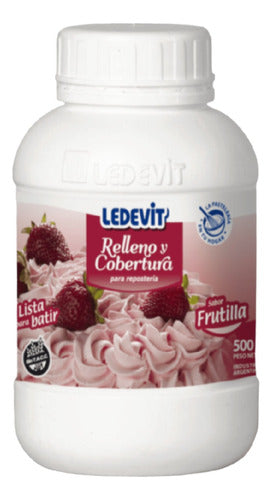 Ledevit Crema Para Relleno Y Cobertura Sabor Frutilla 500 Gr 0