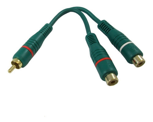 Cable Adaptador 2 Jack Rca A Plug Rca Bk 1