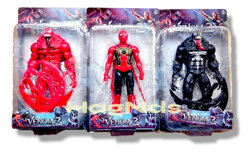 Set De 3 Figuras De Spiderman Venom Nuevo 1