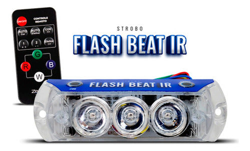 Strobo Flash Beat Com Controle Remoto Zendel Rgb Som 3