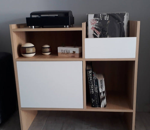 Vinyl Record Player and Albums Table Furniture with Shelf In Stock 30