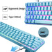 Teclado Gamer Videojuegos 60% Mecanico. 68 Teclas. Azul. 2