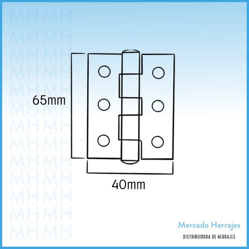 Bronzen Bisagra Libro 2 1/2'' Hierro Bronceado Para Puerta X60 Pares 1