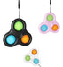 Multicolor Pop It 3 Bubble Keychain with Spinner 0