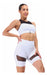 Ludmila Set: Top and Cycling Shorts Combo in Aerofit SW Tul Combination 17