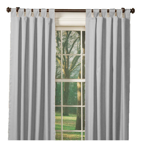 BH Blackout Vinyl Curtains with Loops 2 Panels 140x210 2