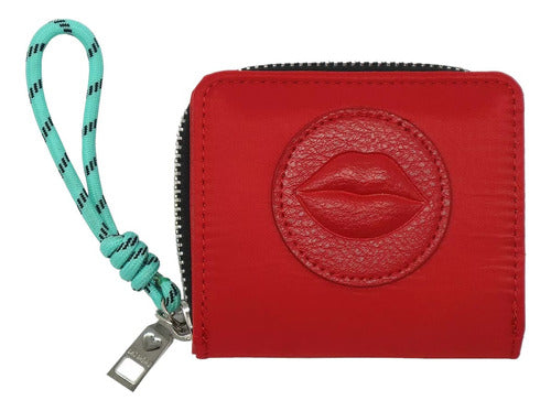 Billetera Damas Las Oreiro Monedero Tarjetero 21527 Rojo 0