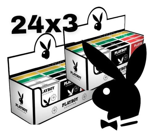 Playboy Mixed Condoms X72 Units (24x3) 0