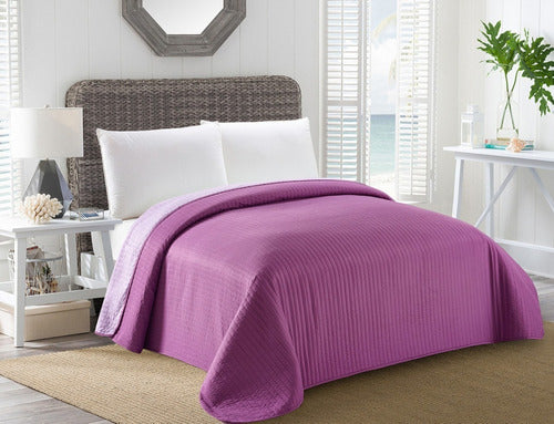 Reversible Plain Bedspread Cover 2.5 Seater Various Colors 15
