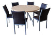 Round Asia Design Table 1.2 Meters Iron Base 27