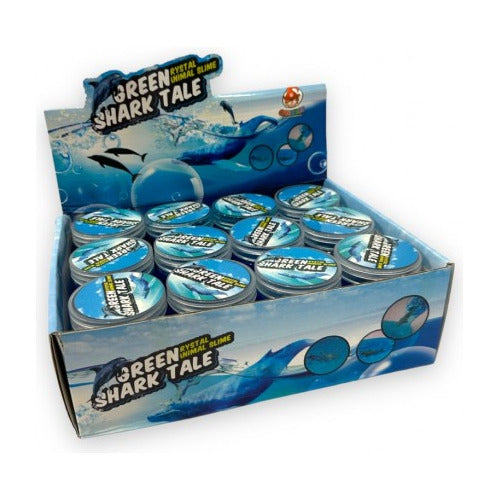 CRYSTALMUD Pack 12 Slime Azules Con Animales Marinos 1.9kg Souvenir 0