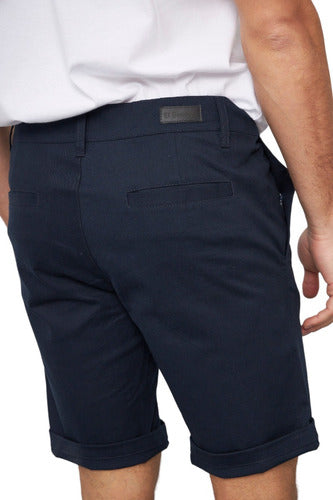 El Genovés Bermuda Cesena - Navy - Stretch Gabardine 1