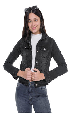 Classic Stretchy Denim Jacket for Women 4
