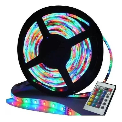 Candela 3 Rollos Tiras Led De 5mts + Kit Rgb Exterior 5050 12v 7343 5