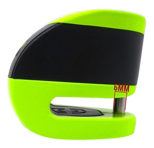 Traba Disco Zovii Con Alarma Verde Perno 6mm Hanex Um 2