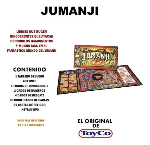 Jumanji Juego Mesa Niños Animales Pelicula Tv Original Nuevo 2