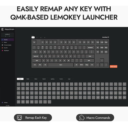 Teclado Mecánico Con Cable Lemokey X1, Diseño Tkl Programabl 1