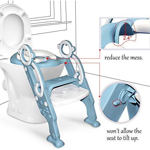 Niño Del Asiento Del Inodoro Growthpic Con Escalera De Heces 2