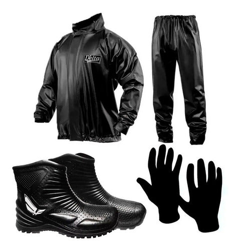 Delta Brasil Rain Gear Set + Hifly Waterproof Boots + Gloves - FAS 5