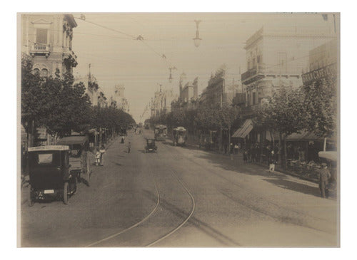 Montevideo Antiguo Av 18 De Julio 2 Año 1910 - Lámina 45x30cm 0