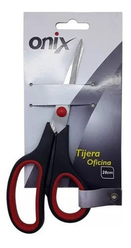 Onix 20 cm Metal Office Scissors with Rubber Grip 0
