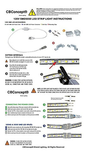 Cbconcept Ul Listed, 50 Pies, 5500 Lúmenes, 4000 K, Blanco S 4