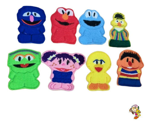 Títeres De Dedo Plaza Sésamo Set X8 Elmo Come Galletas Cute 4