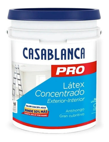 Casablanca Pro Concentrated Latex Paint 4L - High Performance and Fungicide Protection 0