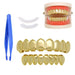 Bling Cartel 14 K Grillz Acabado En Oro Ocho 8 Dientes Superiores Y La Parte Inferior 1