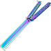 Razor Butterfly Trainer Knife Rainbow Fade Practice Comb 1