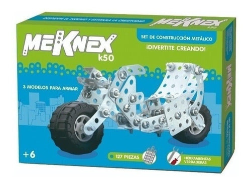 Meknex K50 Metal Construction Set - 127 Pieces, 3 Models 0