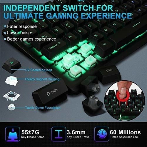 Npet K10 Teclado Para Juegos Usb Con Conexion De Cable, Tecl 1